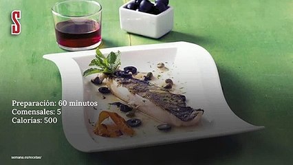 Vídeo Receta: Palometa con aceitunas y calabaza