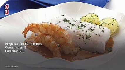 Vídeo Receta: Merluza con salsa de langostinos