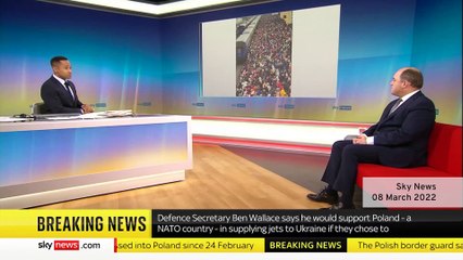 Ben Wallace argues that 200,000 people can resettle in the UK from Ukraine