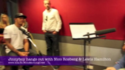 Jinnyboy hangs out with Lewis Hamilton & Nico Rosberg