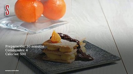 Vídeo Receta: Hojaldre de mandarina con crema de chocolate