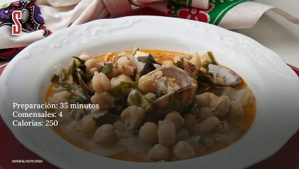 Vídeo Receta: Garbanzos con cangrejo