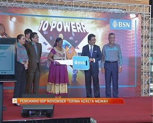 Pemenang  SSP November terima kereta mewah