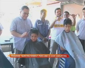 Program  'gunting rambut percuma' di DUN Kamunting