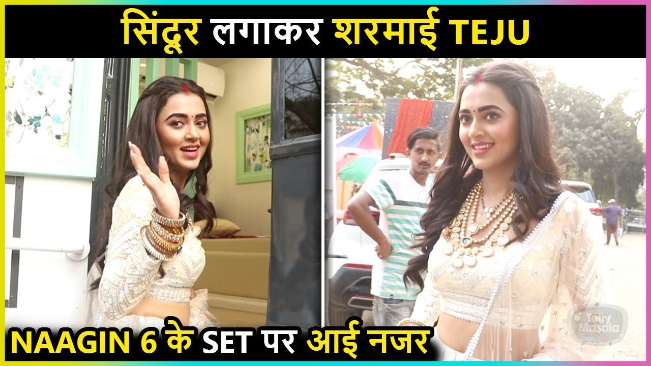 Tejasswi Blushes As She FLAUNTS Her Sindoor On The Sets Of Naagin 6