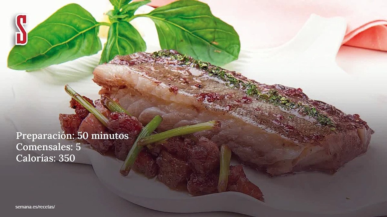 Vídeo Receta: Bacalao con ajos tiernos y torreznos