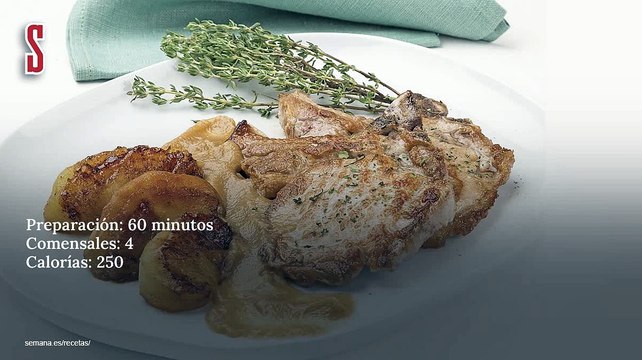 Vídeo Receta: Chuletas de cerdo a la sidra