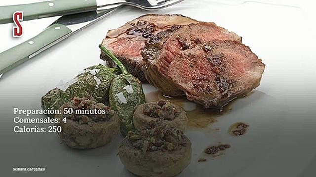 Vídeo Receta: Presa con champiñones y pimientos