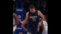 Doncic launches helicopter lob for Powell to dunk