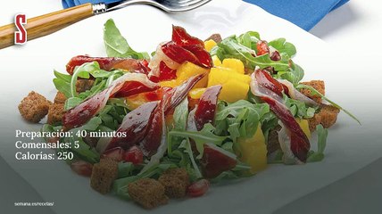 Vídeo Receta: Ensalada de jamón de pato