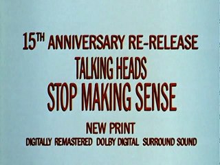 Stop Making Sense Trailer Original
