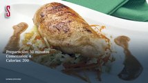 Vídeo Receta: Pechuga de pollo con ensalada de col y zanahoria