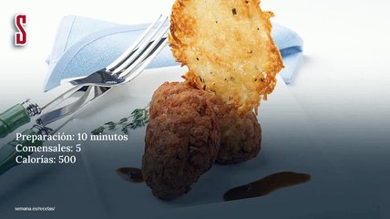 Vídeo Receta: Croquetas de secreto ibérico y pollo con crujiente de patata