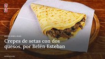 Vídeo Receta: Crepes de setas con dos quesos, por Belén Esteban