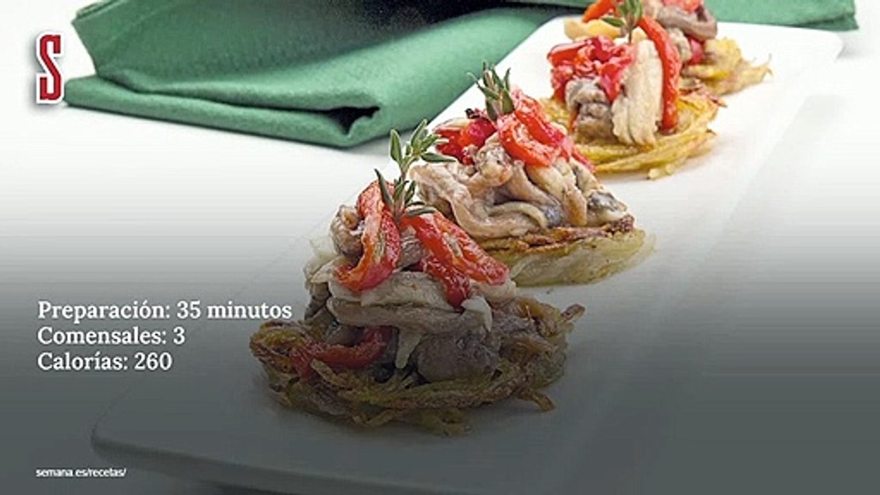 Vídeo Receta: Tortas patata con anchoas, boquerones y pimientos