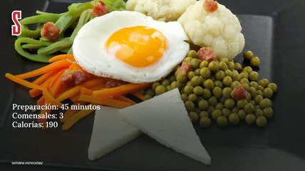 Vídeo Receta: Salteado de verduras con huevo y queso