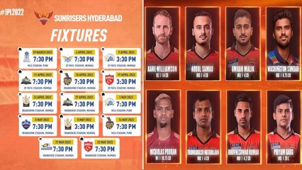 IPL 2022: Sunrisers Hyderabad Full Schedule, Dates And Timings | Oneindia Telugu