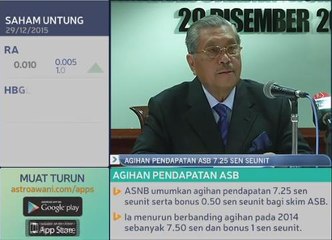 Agihan pendapatan ASB 7.25 sen seunit