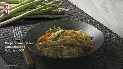 Vídeo Receta: Tallarines con verduras en juliana