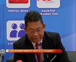 Hari bersama pembayar zakat 28-31 Disember