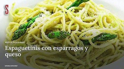 Vídeo Receta: Espaguetinis con espárragos y queso
