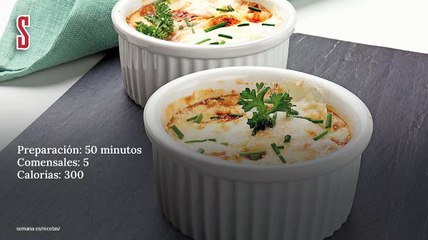 Vídeo Receta: Huevos en cocotte con guisantes