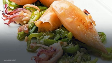 Vídeo Receta: Cazuela de chipirones con cebolla y pimientos