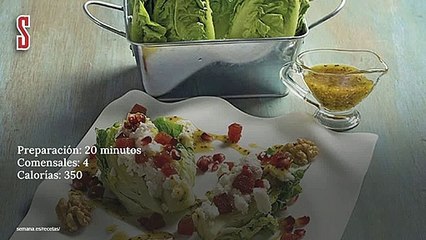 Vídeo Receta: Receta Ensalada de cogollos con requesón y granada
