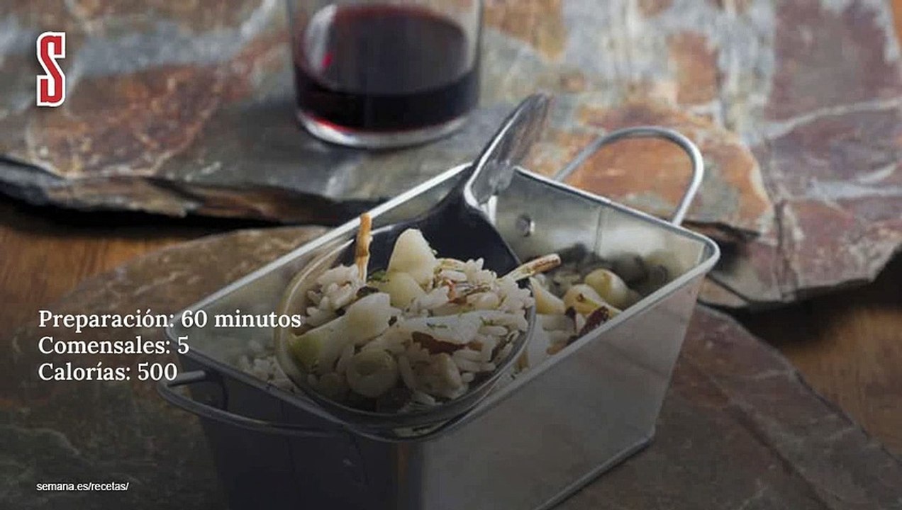 Vídeo Receta: Ensalada templada de arroz con bacalao