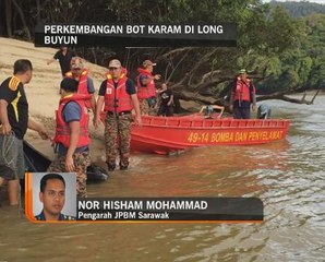 Perkembangan bot karam di Long Buyun, Sarawak