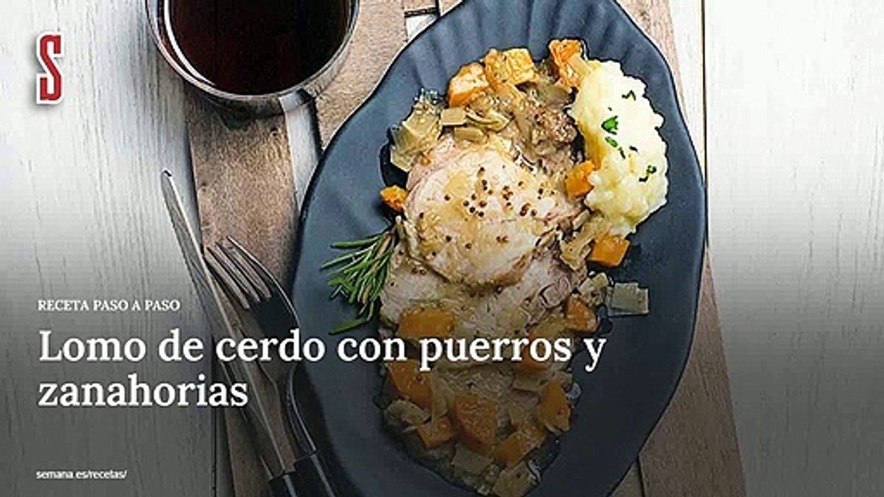 Vídeo Receta: Lomo de cerdo con puerros y zanahorias