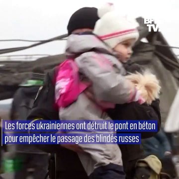 Guerre en Ukraine: la ville d’Irpin, à 20 km de Kiev, désertée par ses habitants après des bombardements russes