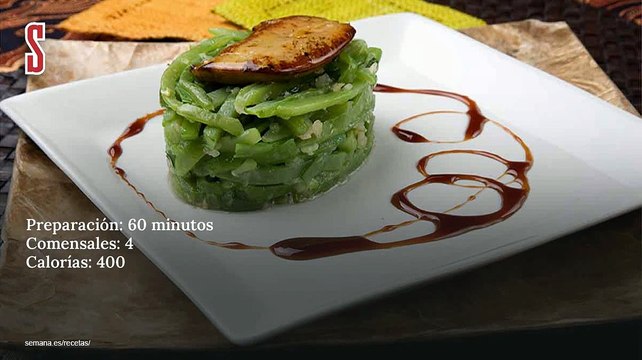 Vídeo Receta: Judias verdes con foie gras per