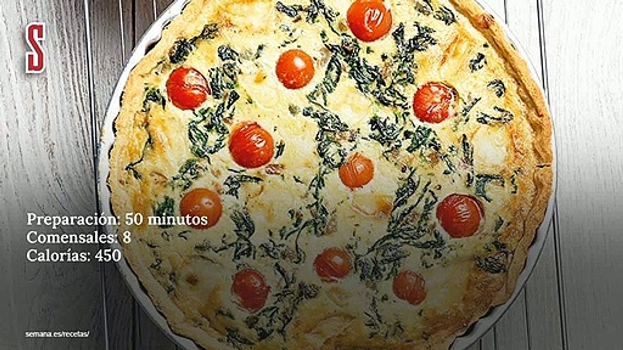 Vídeo Receta: Quiche de espinacas tomate y queso