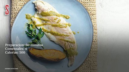 Vídeo Receta: Lubina a la sal con salsa de hierbas