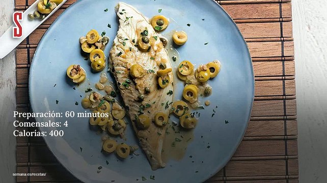Vídeo Receta: Rodaballo guisado con aceitunas