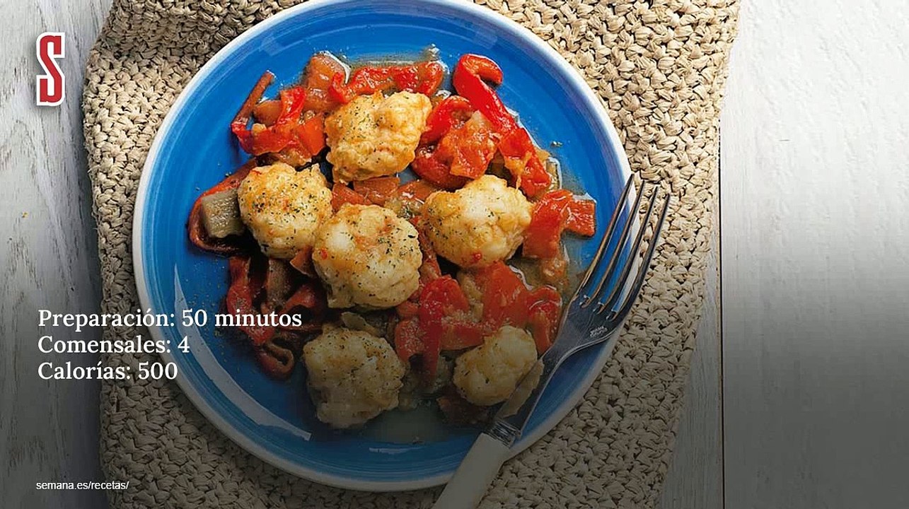 Vídeo Receta: Albóndigas de bacalao con sanfaina