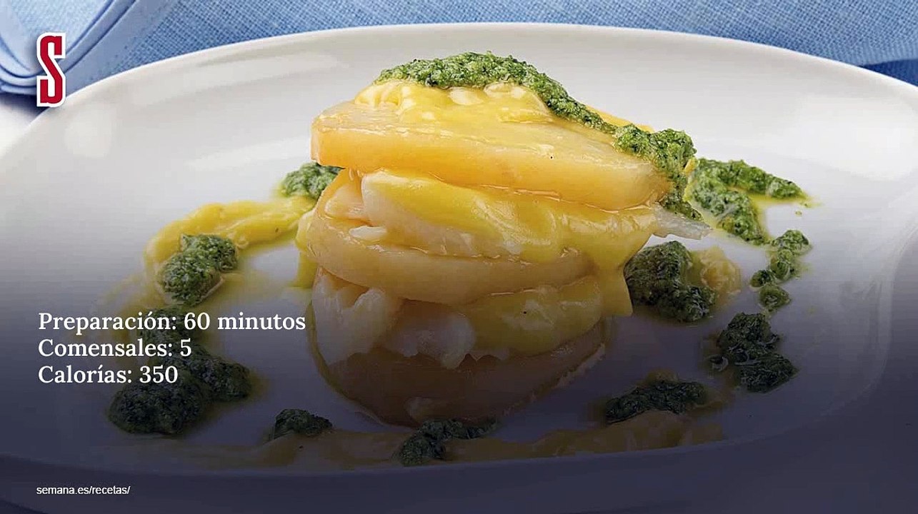 Vídeo Receta: Patatas confitadas con pil pil y salsa de cebollino