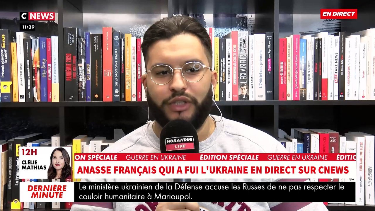 Guerre en Ukraine - Très ému, un étudiant français raconte dans "Morandini Live" sa fuite du pays et son retour en France: "Je ne sais pas si je vais revoir un jour mes amis ukrainiens engagés dans l'armée" - VIDEO