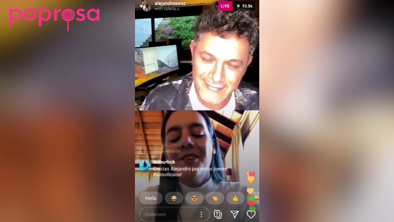El directo de Instagram en el que Valeria Castro encandiló a Alejandro Sanz cantando 'Desde cuando'