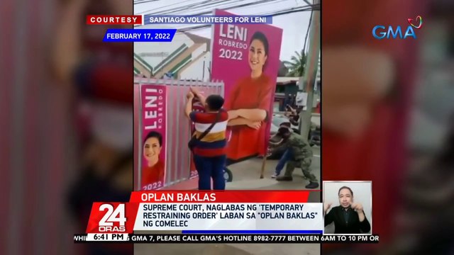 SC, naglabas ng 'temporary restraining order' laban sa Oplan Baklas ng Comelec | 24 Oras
