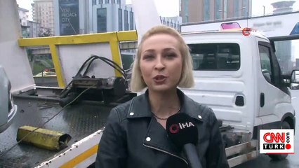 Kadın çekici operatörünü görenler şaşkınlığını gizlemiyor