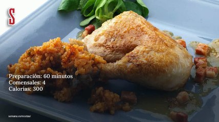 Vídeo Receta: Pollo en salsa con arroz guisado