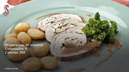 Vídeo Receta: Pechuga de pavo rellena de queso