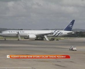 Peranti disyaki bom ditemui dalam tandas pesawat