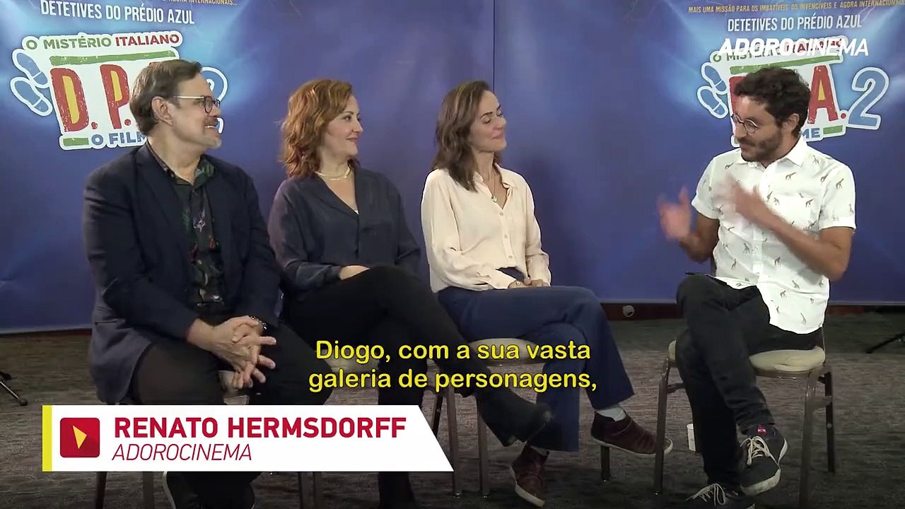 Detetives do Prédio Azul 2 - O Mistério Italiano Entrevista Elenco Adulto e Diretora
