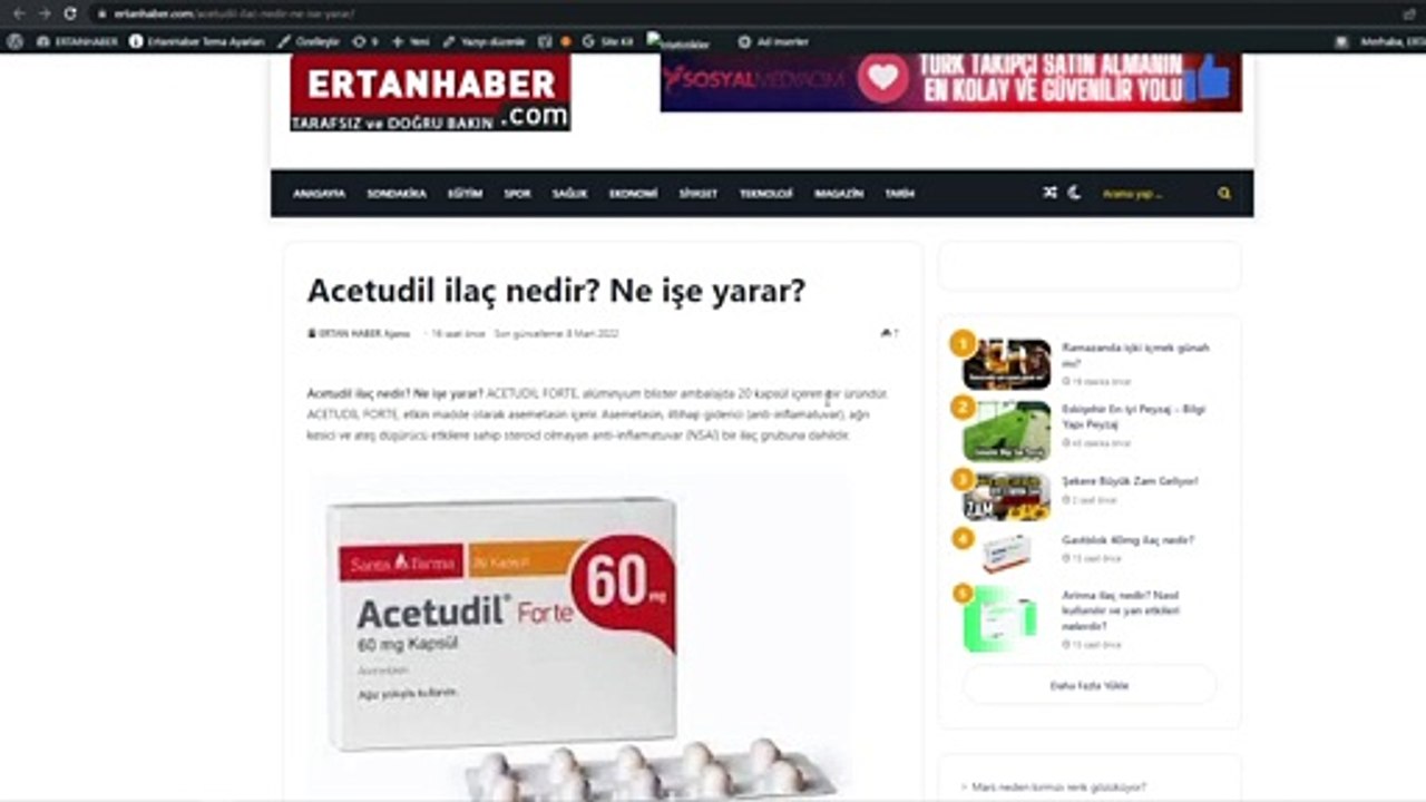 Acetudil ilaç nedir