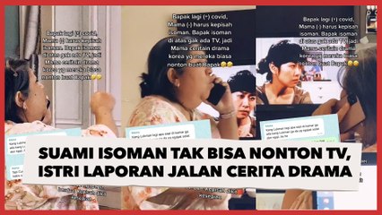 So Sweet, Suami Isoman Tak Bisa Nonton TV, Istri Rutin Laporan Jalan Cerita Drama Agar Tak Kentinggan