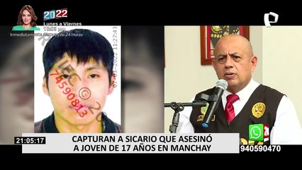 Capturan a sicario que asesinó a joven de 17 años en Manchay