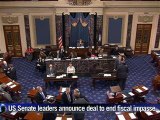 US Senate leaders announce deal to end fiscal impasse